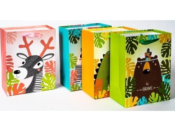 Kids paper bag, medium Safari MIX