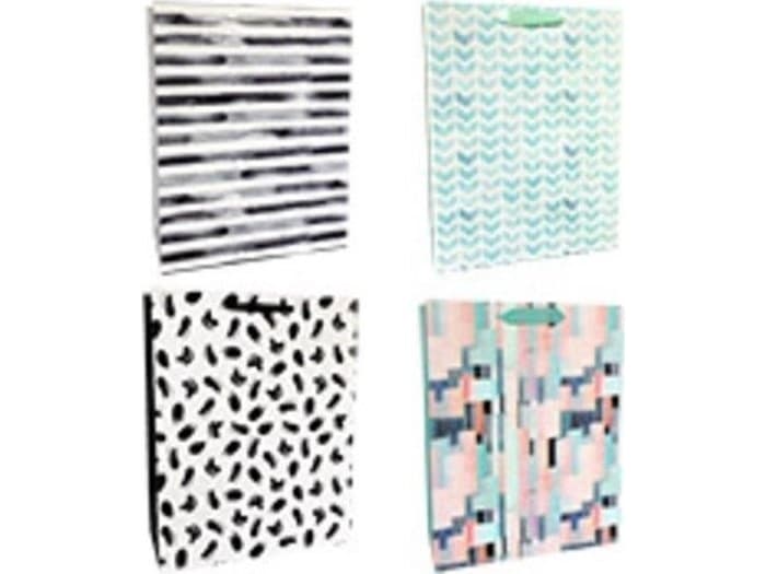 Gift bag 26x32cm Stripes, Pixels mix