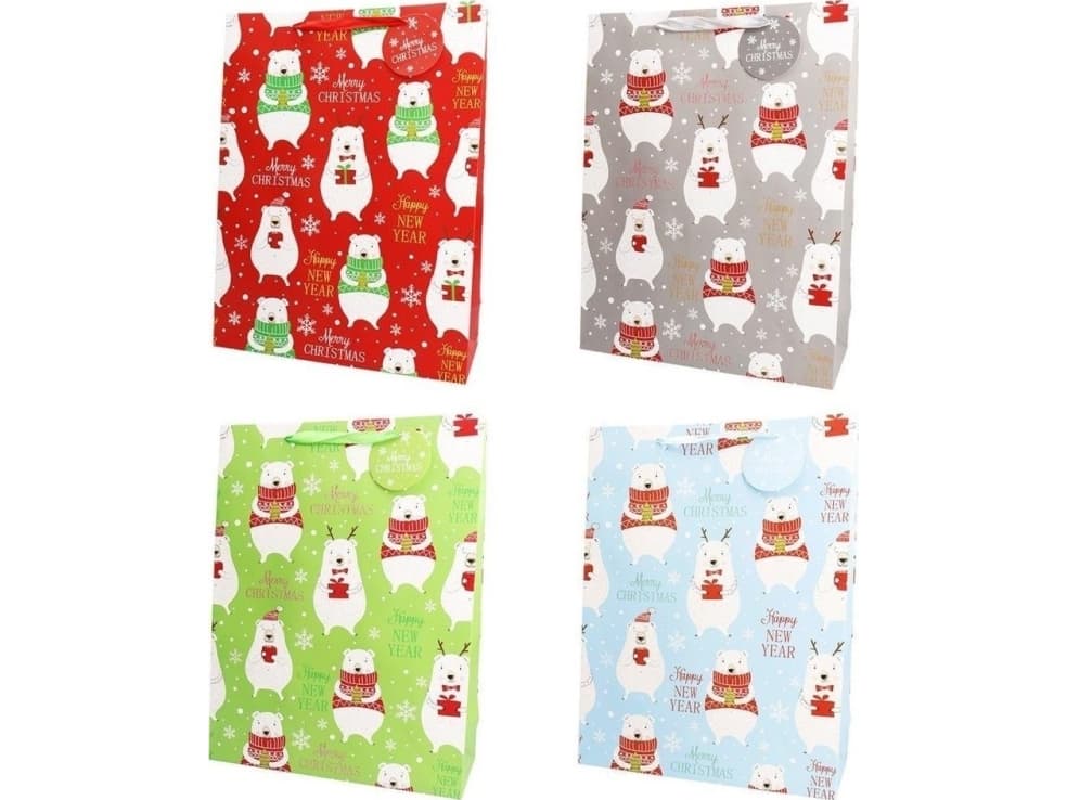 Gift bag 26x32 Christmas glitter