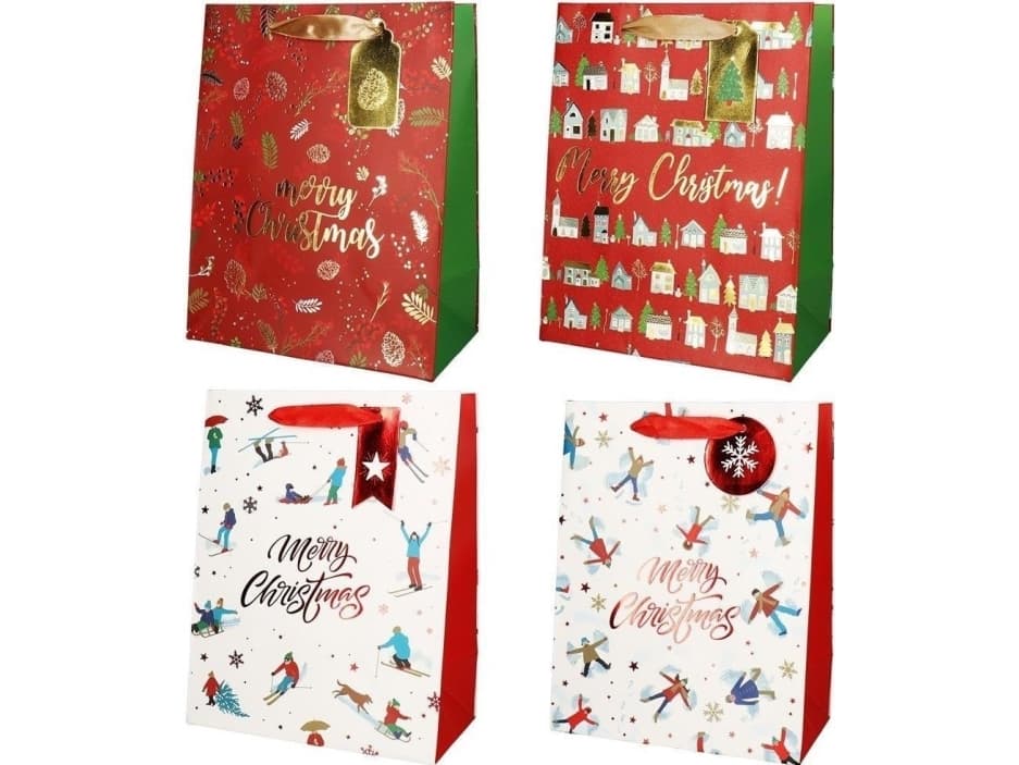 Gift bag 18x23 Christmas hot stamp