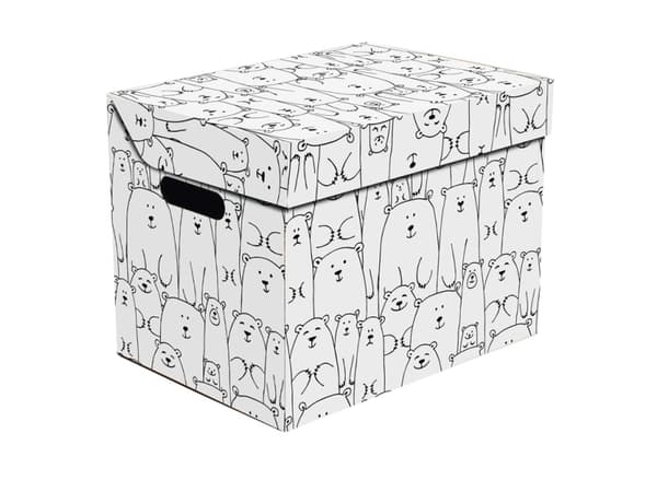 Okko Foldable Carton Box34x25x26cm Bears