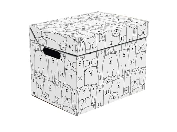 Okko Foldable Carton Box34x25x26cm Bears