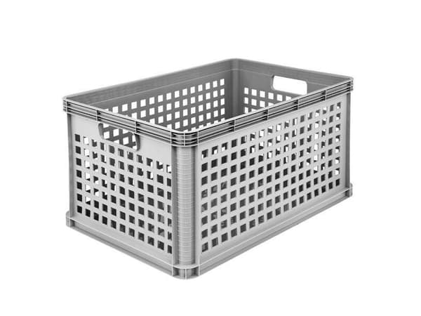 Transport basket with load capacity up to 60kg Robert 60x40x32cm 64L grey 4052396083149