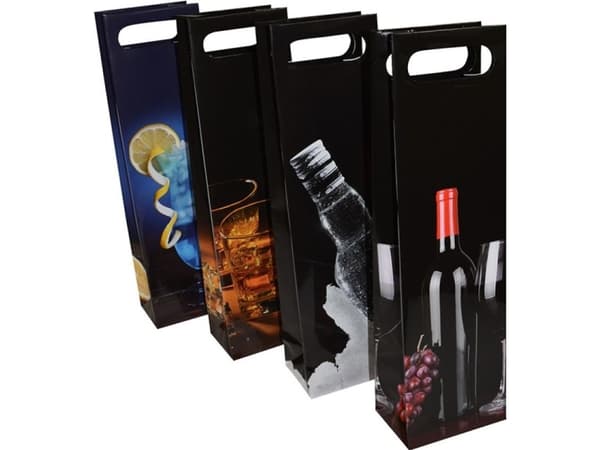 Kontorprodukter KONTORPRODUKTER alkoholpose, laminert, 12x8x41,5cm, med håndtak, blanding av mønstre