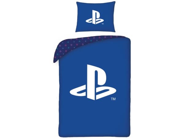 Playstation Blåt Sengetøj - 100 procent bomuld
