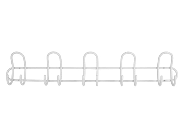 Home>it® garderob med 5 krokar Ø8 mm x 68,5×6,5 x 13 cm vit