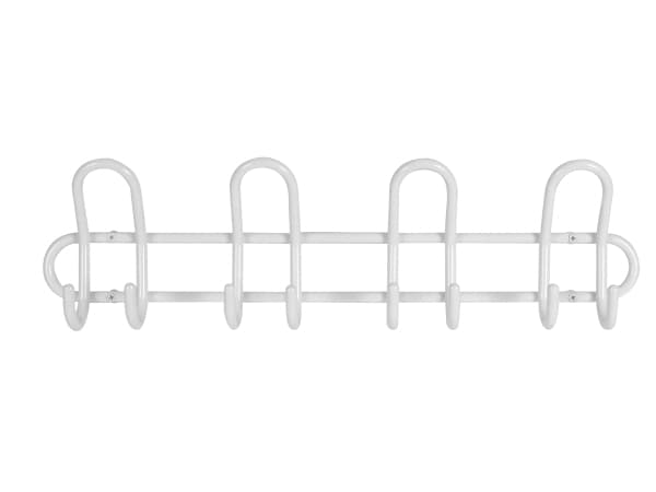Home>it® garderob med 4 krokar Ø10 mm x 52×6,5 x 13 cm vit
