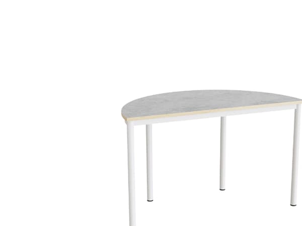 Bord Combi 209, 1200x600 mm höjd 720 mm med ljusgrå linoleum, vit ram