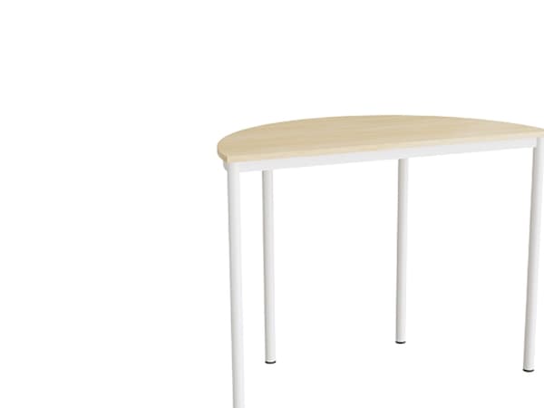 Bord Combi 209, 1200x600 mm höjd 900 mm med björklaminat, vit ram