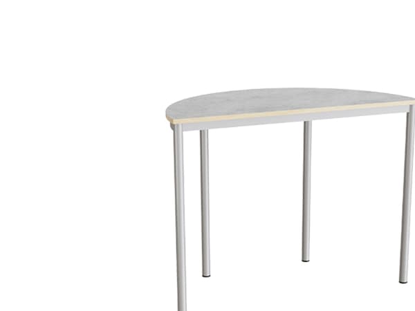 Bord Combi 209, 1200x600 mm höjd 900 mm med ljusgrå linoleum, aluminiumram
