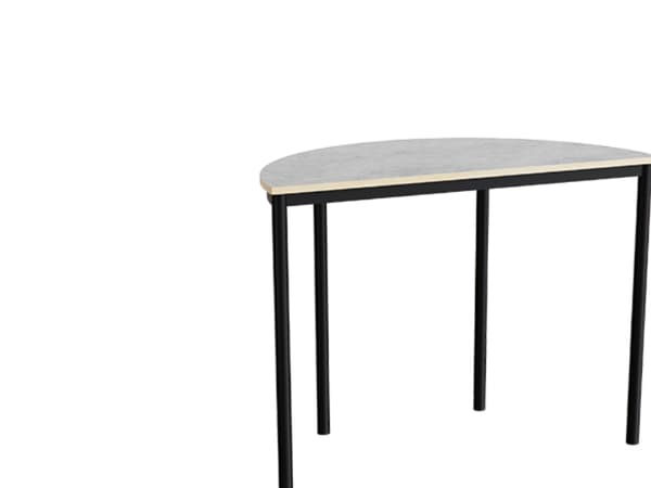 Bord Combi 209, 1200x600 mm höjd 900 mm med ljusgrå linoleum, svart ram