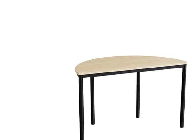 Bord Combi 209, 1200x600 mm höjd 720 mm med ljudabsorberande björklaminat, svart ram