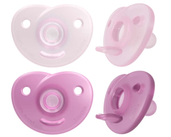 Philips AVENT SCF099/22, Superpehmeä tutti, Hampaita hoitava, Silikoni, Tyttö, 2 kpl