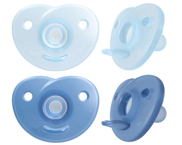 Philips AVENT Soothie SCF099/21 Soothie, Ultramjuk napp, Ortodontisk, Silikon, Pojke, Tål diskmaskin, 2 styck