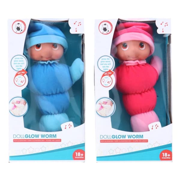 Glowworm Cuddly Doll + Ljus och Ljud 28 cm Assorted