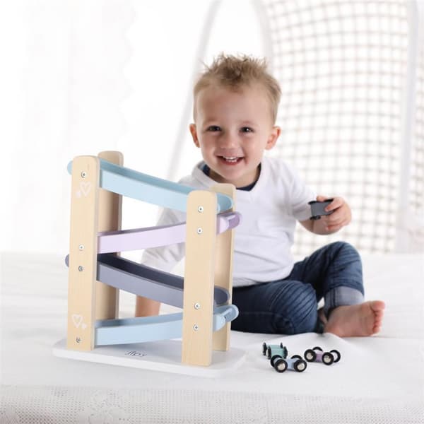 Jipy Wooden Autobahn Lilla/Blå