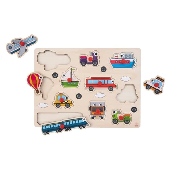 Engelhart Puiset napit Puzzle Vehicles 11 Pieces