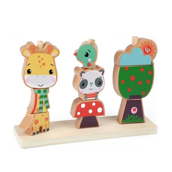 Fisher Price 3D puinen pinottava palapeli, 9 kpl