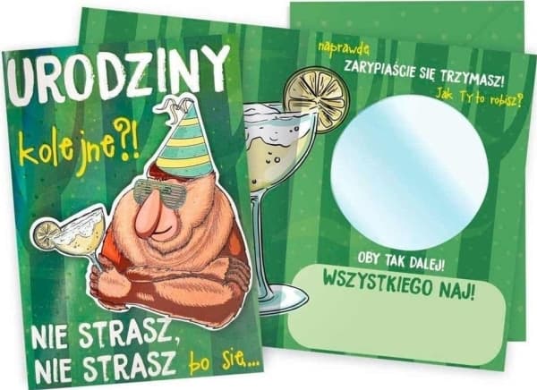 KUKARTKA Pass B6 Bursdagsspeil for menn