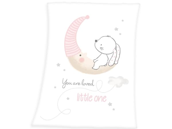 Babybest Liten kanin fleecefilt - 75 x 100 cm