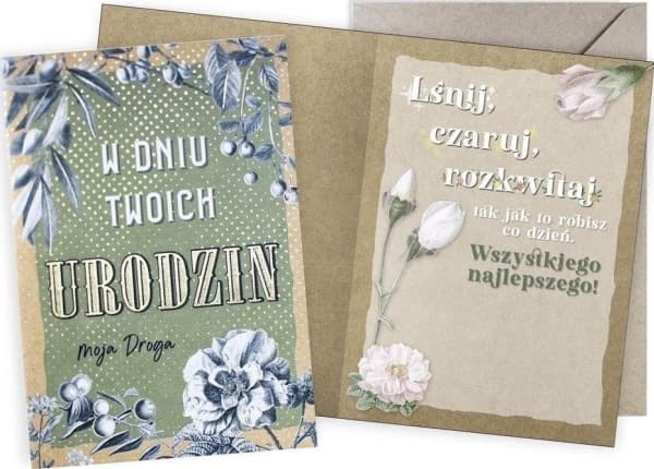 CUCARD Födelsedag vintage kort My Dear