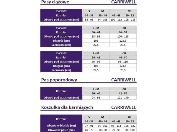 Pas ciążowy Carriwell CARRIWELL maternity support belt White L/XL 5201