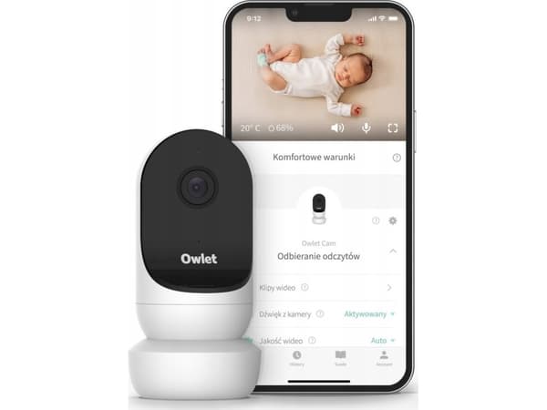 Niania Owlet Owlet Cam 2 Smart HD video baby monitor, white