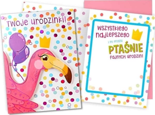 DKP FÖDELSEDAGSKORT FLAMINGO DKP-053