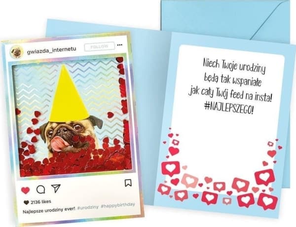 CUCCARD B6 konfetti födelsedagskort moppar
