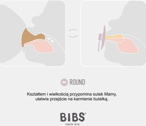 Bibs SMEKKER FARGE FOSSIL GRÅ M Hevea Gummi Beroligende smokk