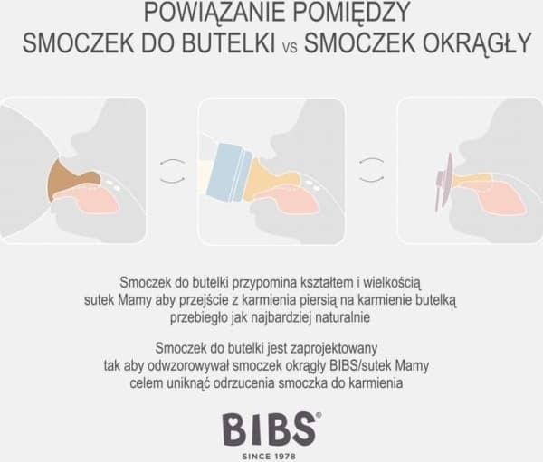 Bibs SMEKKER FARGE FOSSIL GRÅ M Hevea Gummi Beroligende smokk