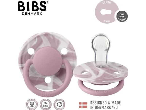 Bibs BIBS DE LUX TIE DYE HEATHER HVIT Silikonsmokk ONE SIZE