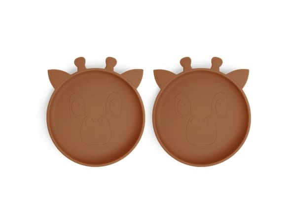 Nuuroo nuuroo - 2 Giraffe Caramel Cafe silikoni lautasta - 2 kpl