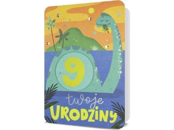 Mr Dragon B6 Födelsedagskort (utbytbara siffror)