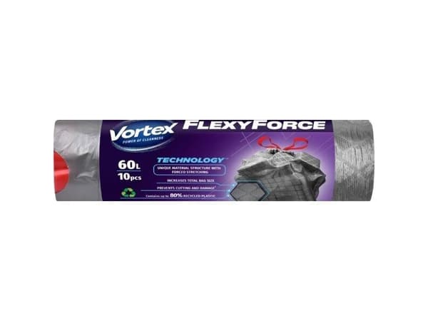 Vortex Garbage Bags With Drawstring 60L 10Pcs