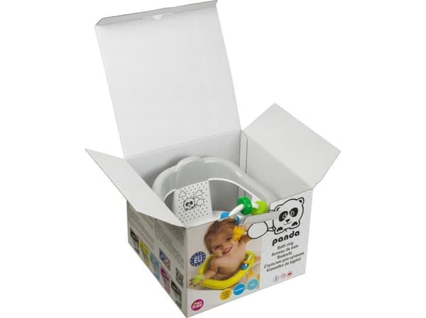 Maltex Panda badestol, hvit og grå
