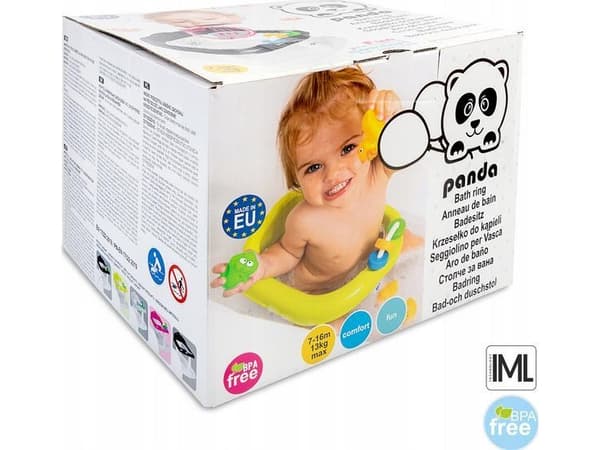 Maltex Panda badestol, hvit og grå