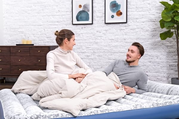 Bestway 67836 / 23, Dobbel Madrass, Dobbeltseng (Queen size), Rektangel, Innendørs, Innebygd luftpumpe