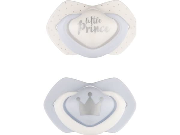 CANPOL BABIES silikon symmetrisk smokk ROYAL BABY, 6-18 måneder, 2 stk., 22/651_blu