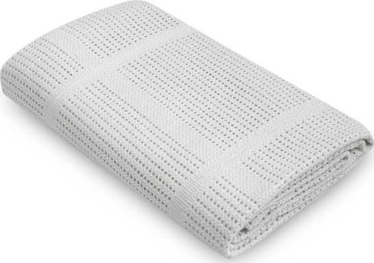 Sensillo OPENWORK BLANKET LULU LIGHT GRAY
