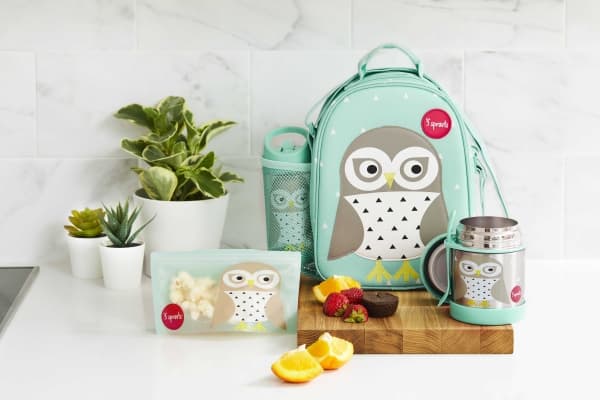 3 Sprouts Skuldertaske til Frokost og Snack, Ugle
