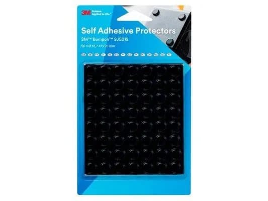 3M SJ5012BL, Sort, Polyurethan, Rund, 1,27 cm, 3,5 mm, 56 stykker