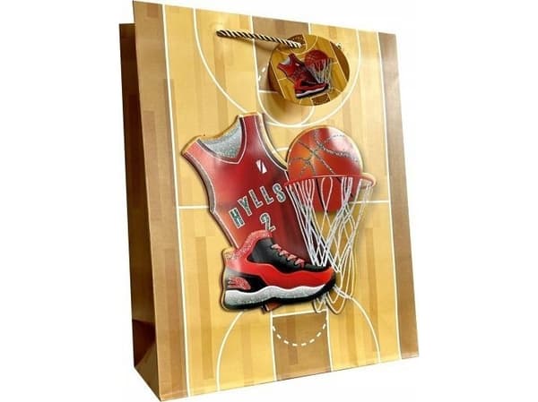 JU-PITER Dekorativ presentpåse 4wz 30x41,5x12cm JP 623A pojkar sport mix pris per 1 st