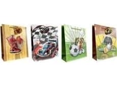 JU-PITER Dekorativ presentpåse 4wz 30x41,5x12cm JP 623A pojkar sport mix pris per 1 st