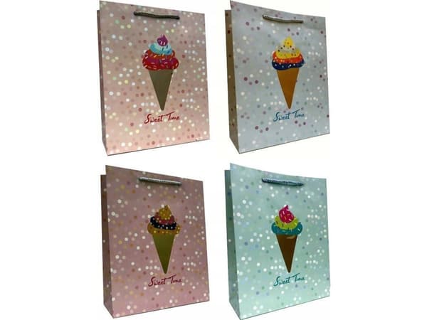 JU-PITER Dekorativ presentpåse Glass JP 368C 18x23x12cm mixpris per 1 st