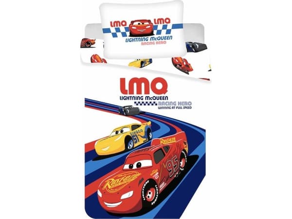 Jerry Fabrics Sengetøy i bomull 100x135 + 40x60 Cars hero