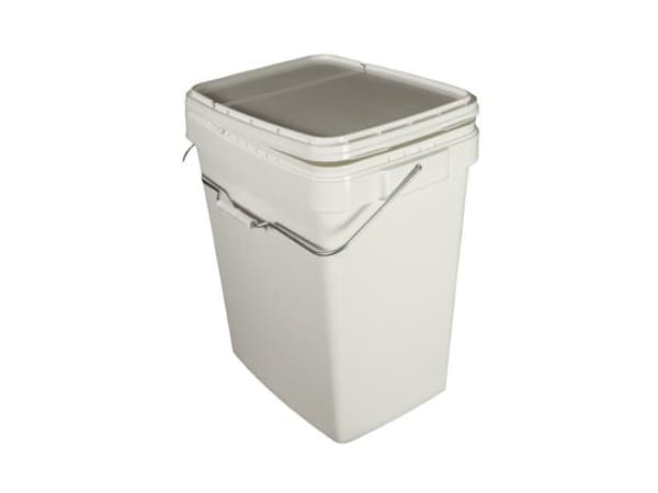 Okko Square Buck With Lid 31X30x40cm 25L Wht