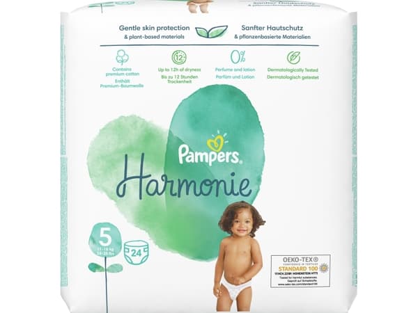 Pampers Harmonie tom 11-16 kg, st. 5-JUNIOR, 24 stk.