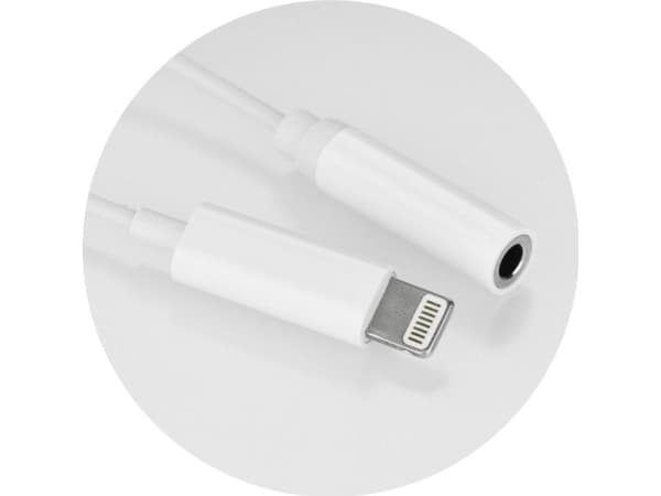 Adapter USB Partner Tele.com Lightning - Jack 3.5mm Biały (5901737384607)