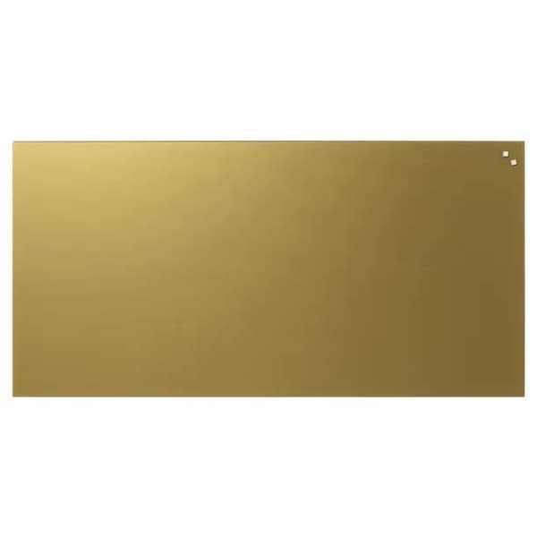 Splashback 100 x 50 cm.Glas med metal bagplade. Guld
